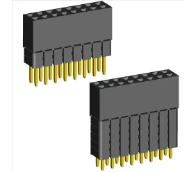 2.00mm PCB Socket Double Rows Bottom Closed Dip Type.(H=4.5)